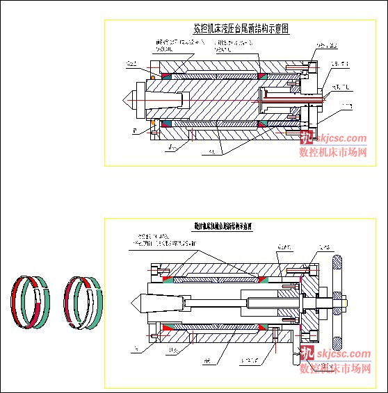       本新型结构是将台尾芯轴两端用锁紧