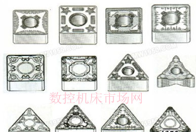 典型的三维断屑槽型可转位车刀片 典型的三维断屑槽型可转位车刀片