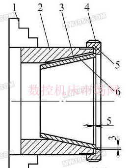 薄壁锥套类零件车削工装设计