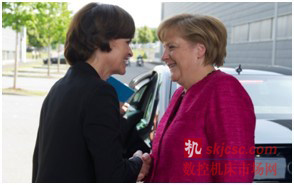 通快董事会主席尼古拉•莱宾格•卡姆勒欢迎德国总理