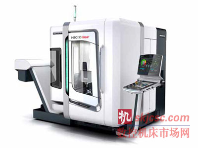 HSC 30 linear的所有轴全部采用直线电机驱动技术,实现高动态性和长期精度,占地面积仅4.5 m2 HSC 30 linear的所有轴全部采用直线电机驱动技术,实现高动态性和长期精度,占地面积仅4.5 m2