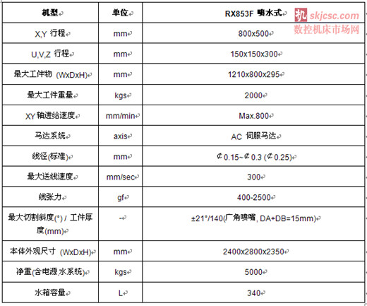 庆鸿RX853F 喷水式大型泛用型线切割机 庆鸿RX853F 喷水式大型泛用型线切割机