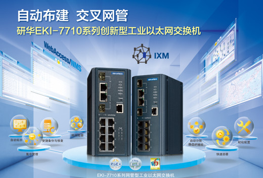 研华EKI-7710系列网管型工业以太网交换机